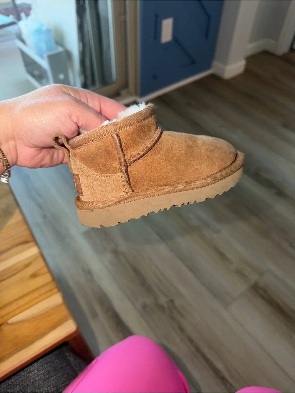 UGG Chestnut Kids Shearling-Lined Slip-On Boot